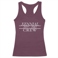 Xennial Crew 1977 to 1983 Racerback Tank Top Minimalist Bold Typography Graphic