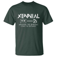 Funny Xennial Analog To Digital T Shirt Cassette Tape to Internet Cynic to Optimist