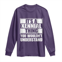 It's A Xennial Thing You Wouldn't Understand Long Sleeve Shirt Distressed Retro Graphic