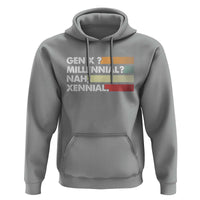 Gen X Millennial Nah Xennial Hoodie Retro Sunset Striped Typography Graphic