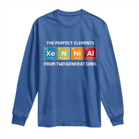 Xennial The Perfect Elements From Two Generations Long Sleeve Shirt Periodic Table Science Graphic