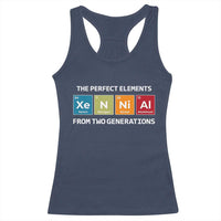 Xennial The Perfect Elements From Two Generations Racerback Tank Top Periodic Table Science Graphic