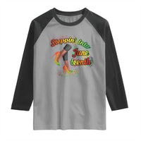 Stepping Into Juneteenth Raglan Shirt High Heels African American Black History