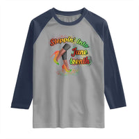 Stepping Into Juneteenth Raglan Shirt High Heels African American Black History