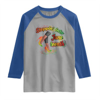 Stepping Into Juneteenth Raglan Shirt High Heels African American Black History