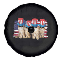 Cool American Patrotic Cats Spare Tire Cover Funny 4th of July US Flag Pet Lover