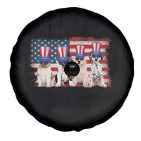 Cool American Patriotic Dogs Spare Tire Cover Funny 4th of July US Flag Pet Lover