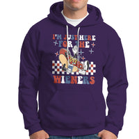 USA Party Hoodie Hot Dog I'm Just Here For The Wieners 4Th Of July - Wonder Print Shop