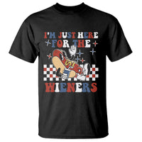 USA Party T Shirt Hot Dog I'm Just Here For The Wieners 4Th Of July - Wonder Print Shop