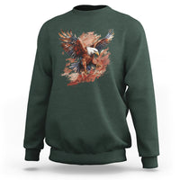 American Bald Eagle Sweatshirt Proud Patriotic US Pride 4th Of July - Wonder Print Shop