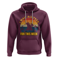 Shark Week Hoodie I Wait All Year For This Week Funny Shark Lover Shark Fin - Wonder Print Shop