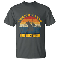 Shark Week T Shirt I Wait All Year For This Week Funny Shark Lover Shark Fin - Wonder Print Shop