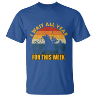 Shark Week T Shirt I Wait All Year For This Week Funny Shark Lover Shark Fin - Wonder Print Shop