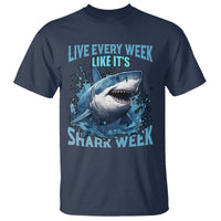 Shark Week T Shirt Live Every Week Like It's Shark Funny Shark Lover Ocean - Wonder Print Shop