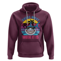 Shark Week Hoodie Guess What Week It Is Funny Shark Lover Summer Beach Retro - Wonder Print Shop