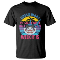 Shark Week T Shirt Guess What Week It Is Funny Shark Lover Summer Beach Retro - Wonder Print Shop