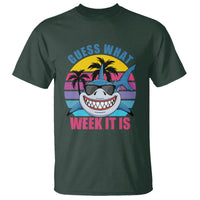 Shark Week T Shirt Guess What Week It Is Funny Shark Lover Summer Beach Retro - Wonder Print Shop