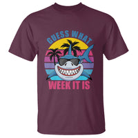 Shark Week T Shirt Guess What Week It Is Funny Shark Lover Summer Beach Retro - Wonder Print Shop