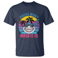 Shark Week T Shirt Guess What Week It Is Funny Shark Lover Summer Beach Retro - Wonder Print Shop
