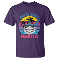 Shark Week T Shirt Guess What Week It Is Funny Shark Lover Summer Beach Retro - Wonder Print Shop