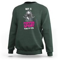 Armed Girl Sweatshirt Not A Pepper Spray Kind Of Girl American Flag Combat Boots - Wonder Print Shop