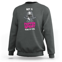 Armed Girl Sweatshirt Not A Pepper Spray Kind Of Girl American Flag Combat Boots - Wonder Print Shop