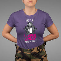 Armed Girl T Shirt Not A Pepper Spray Kind Of Girl American Flag Combat Boots - Wonder Print Shop