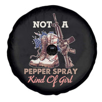 Armed Girl Spare Tire Cover Not A Pepper Spray Kind Of Girl American Flag Combat Boots