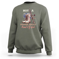 Female Veteran Sweatshirt Not A Pepper Spray Kind Of Girl American Flag Combat Boots - Wonder Print Shop