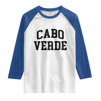 Cabo Verde Returns Home National Pride Varsity Style Raglan Shirt Cape Verde Minimalist Text Graphic