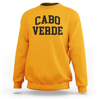 Cabo Verde Returns Home National Pride Varsity Style Sweatshirt Cape Verde Minimalist Text Graphic