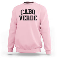 Cabo Verde Returns Home National Pride Varsity Style Sweatshirt Cape Verde Minimalist Text Graphic