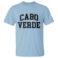 Cabo Verde Returns Home National Pride Varsity Style T Shirt Cape Verde Minimalist Text Graphic