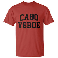 Cabo Verde Returns Home National Pride Varsity Style T Shirt Cape Verde Minimalist Text Graphic