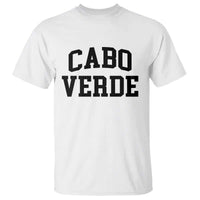 Cabo Verde Returns Home National Pride Varsity Style T Shirt Cape Verde Minimalist Text Graphic