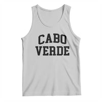 Cabo Verde Returns Home National Pride Varsity Style Tank Top Cape Verde Minimalist Text Graphic