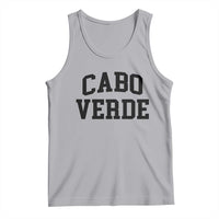 Cabo Verde Returns Home National Pride Varsity Style Tank Top Cape Verde Minimalist Text Graphic