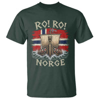Retro Norge Viking Longship Ro Ro T Shirt Patriotic Norge Norwegian Flag Funny Rowing Support