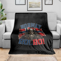 Fierce Norway Viking Warrior Ro Ro Throw Blanket Patriotic Norge Norwegian Flag Funny Rowing Support