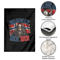 Fierce Norway Viking Warrior Ro Ro Garden Flag Patriotic Norge Norwegian Flag Funny Rowing Support