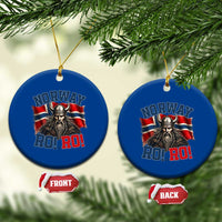 Fierce Norway Viking Warrior Ro Ro Ceramic Ornament Patriotic Norge Norwegian Flag Funny Rowing Support