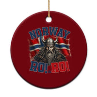 Fierce Norway Viking Warrior Ro Ro Ceramic Ornament Patriotic Norge Norwegian Flag Funny Rowing Support
