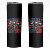 Fierce Norway Viking Warrior Ro Ro Skinny Tumbler Patriotic Norge Norwegian Flag Funny Rowing Support