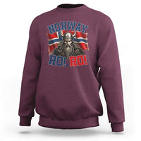 Fierce Norway Viking Warrior Ro Ro Sweatshirt Patriotic Norge Norwegian Flag Funny Rowing Support