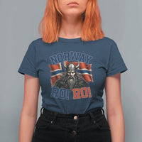Fierce Norway Viking Warrior Ro Ro T Shirt For Women Patriotic Norge Norwegian Flag Funny Rowing Support