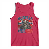 Fierce Norway Viking Warrior Ro Ro Tank Top Patriotic Norge Norwegian Flag Funny Rowing Support