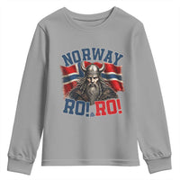 Fierce Norway Viking Warrior Ro Ro Youth Sweatshirt Patriotic Norge Norwegian Flag Funny Rowing Support