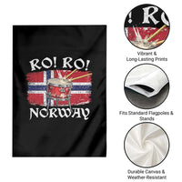 Funny Norway Drummer Ro Ro Garden Flag Patriotic Norge Norwegian Flag Rowing Support