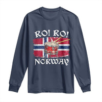 Funny Norway Drummer Ro Ro Long Sleeve Shirt Patriotic Norge Norwegian Flag Rowing Support