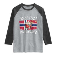 Funny Norway Drummer Ro Ro Raglan Shirt Patriotic Norge Norwegian Flag Rowing Support